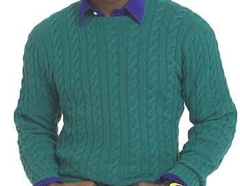 Men's Cable Cashmere Sweater