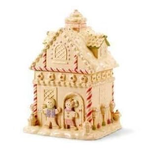 Click here to buy Lenox China Gingerbread House Cookie Jar.