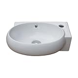 〔INK-0405036H〕　オンカウンター/壁掛けタイプ　小サイズ　陶器製　洗面ボウル　【サイズ：W420*D280*H147】