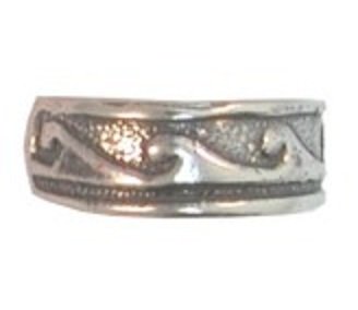 Sterling Silver Ocean Waves Band Middle Inner Ear Cuff