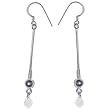 Silver Dangling Earrings Handmade Jewelry 3 inches (ers238)
