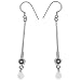 Silver Dangling Earrings Handmade Jewelry 3 inches (ers238)