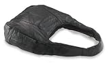 Maxam Black Leather Brick Design Multi Pocket Hobo Bag Handbag