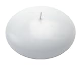 Biedermann Small Unscented Floating Candle, White, Box of 10