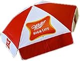 6 ft Miller High Life Logo Patio / Beach Umbrella with Tilt