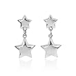 Olive N Figs Sterling Silver Dangling Star Earrings