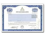 A Real Share of Apex Silver Mines Stock - A Unique 25th Wedding Anniversary Gifts