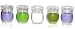 Viatek Mini Battery Operated Scented Candles in Jars, Set of 5