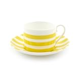 Yellow Stripe Tea Cup & Saucer||RHFPR||RF10F