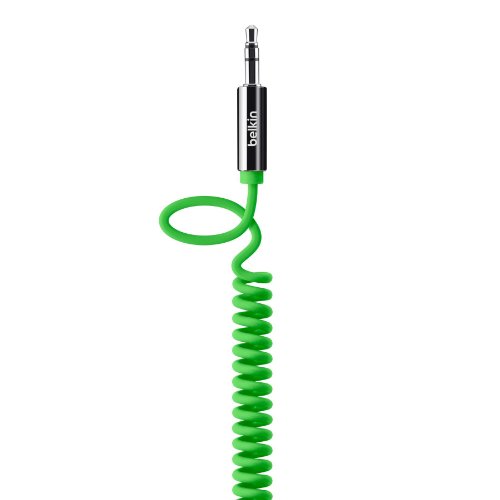 Belkin 6-Feet MIXIT Coiled Aux/Auxiliary Cable (Green)