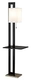 Black Rectangle with Tray Floor Lamp