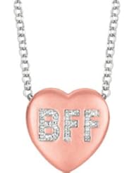 Sweethearts® Heart Shaped Necklace Pendant Rose Gold Plated-Sterling Silver 650271