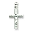 14k White Gold Crucifix Pendant
