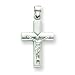 14k White Gold Crucifix Pendant