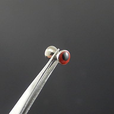 Weiyuan 20PCS L Size Brass Dumbbell Red Eyes Fly Fishing / Tying Material 4.8mm