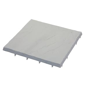 Emsco Group 2162 16-by-16-Inch Flat Rock Poly Patio Block Natural Slate, 24-Pack by 