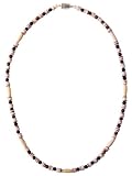 Crimson Tide: Men's 20" Beaded Necklace - Jasper, Sea Shell & Bone