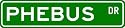 PHEBUS Street Sign ~ Personalized Family Lastname Sign ~ Gameroom, Basement, Garage Sign ** ALUMINUM