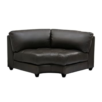 Mocha Zen Leather Tufted Corner Wedge By Diamond Sofa