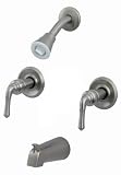 8 Two-way Tub & Shower Valves, Satin Nickel Finish, Washerless - By Plumb USA 34521