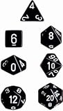 Chessex Opaque Black 7 piece dice set