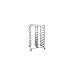 CresCor 2213-1824B Dbl. Compartment Mobile Tray Rack with Slides