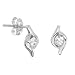 9ct White Gold Ladies 0.20ct Diamond Solitaire Wrapped Earrings