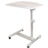 Table de lit pour ordinateur portable avec plateau inclinable à hauteur assistée couleur blanche So-FBT07N2-W