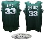 Signed Larry Bird Celtics Jersey Bird Hologram Larry Bird autographed Boston Celtics jersey. Comes with Bird's personal authenticity hologram fixed to jersey + COA. Stitched name and numbers on jersey.