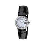 Gucci Quartz Embossed Brown Leather Mother of Pearl Diamond Women's Watch YA100509