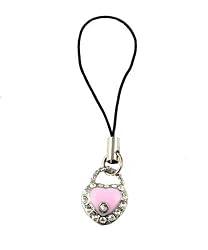 Cell Phone Charm - C16 - Strap Style - Heart Purse ~ Pink