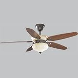 Le Jardin Ceiling Fan - Biscay Crackle with reversible Honey Oak/Walnut blades