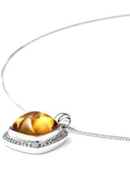 11.70 ct. t.w. Genuine Citrine and White Topaz Sterling Silver Pendant