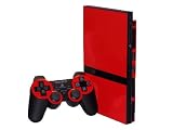 PlayStation 2 Slim (PS2 Slim) Skin - NEW - ROCKIN RED system skins faceplate decal mod