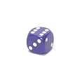 Opaque 12mm d6 Purple w/White Pipped Dice