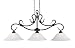 Landmark 248-BK Buckingham 3-Light Billiard Light, Matte Black with White Glass, 16-Inch H; 54-Inch W; 24-Inch Ext