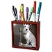   - Dogs Schnauzer - White Schnauzer - Tile Pen Holders-5 inch tile pen holder