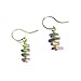 Purple Coral and Glass Seed Beads Dangle Earrings title=