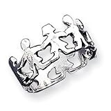 Sterling Silver Children Cut-outs Ring - Size 6