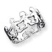 Sterling Silver Children Cut-outs Ring - Size 6