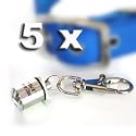 PACK OF 5 How's Your Dog LED Flashing Nighttime Safety Pet Blinker -Blue & White