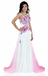 Applique Beaded Lace Crystal Crystals Chiffon/Taffeta/Tulle Bridesmaid Dress 