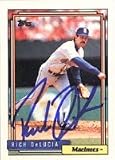 Rich DeLucia, Seattle Mariners, 1992 Topps Autographed Card