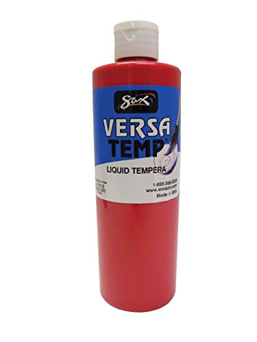 Sax Versatemp Heavy-Bodied Tempera Paint, Primary Red, 1 Pint