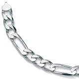 Men's Sterling Silver Figaro Bracelet 8 1/2