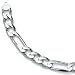 Men's Sterling Silver Figaro Bracelet 8 1/2