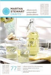 Martha Stewart Crafts Glass Adhesive Stencils-Italic Script
