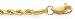 14K Yellow Gold 3.0MM DIAMOND CUT SOLID ROPE 8" BRACELET