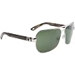 Spy Rosewood Sunglasses - Spy Optic Metal Series Fashion Eyewear - Silver with Black Tortoise/Grey Green