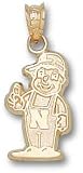 Nebraska Cornhuskers Solid 10K Gold Lil Red Mascot 5/8'' Pendant
